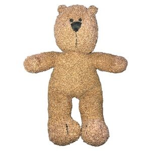 Baby Gap Brannan Brown Teddy Bear Plush Stuffed Toy Bean Bag Curly Fur 12"